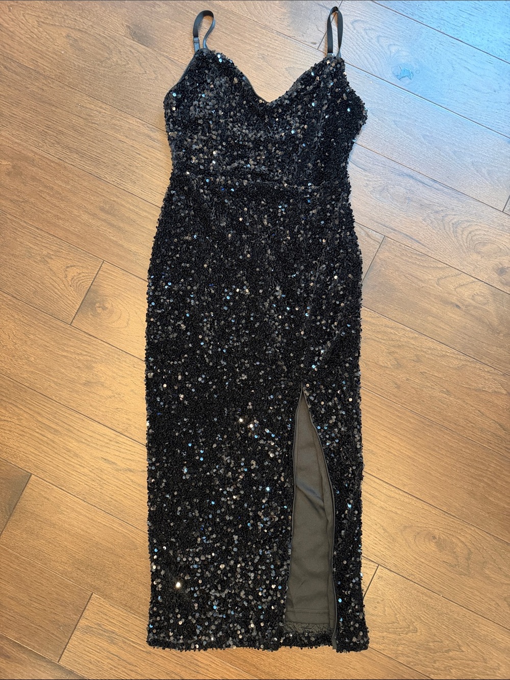 Cefian Bodycon Black Sequin Dress Size Small NWT - C3-219